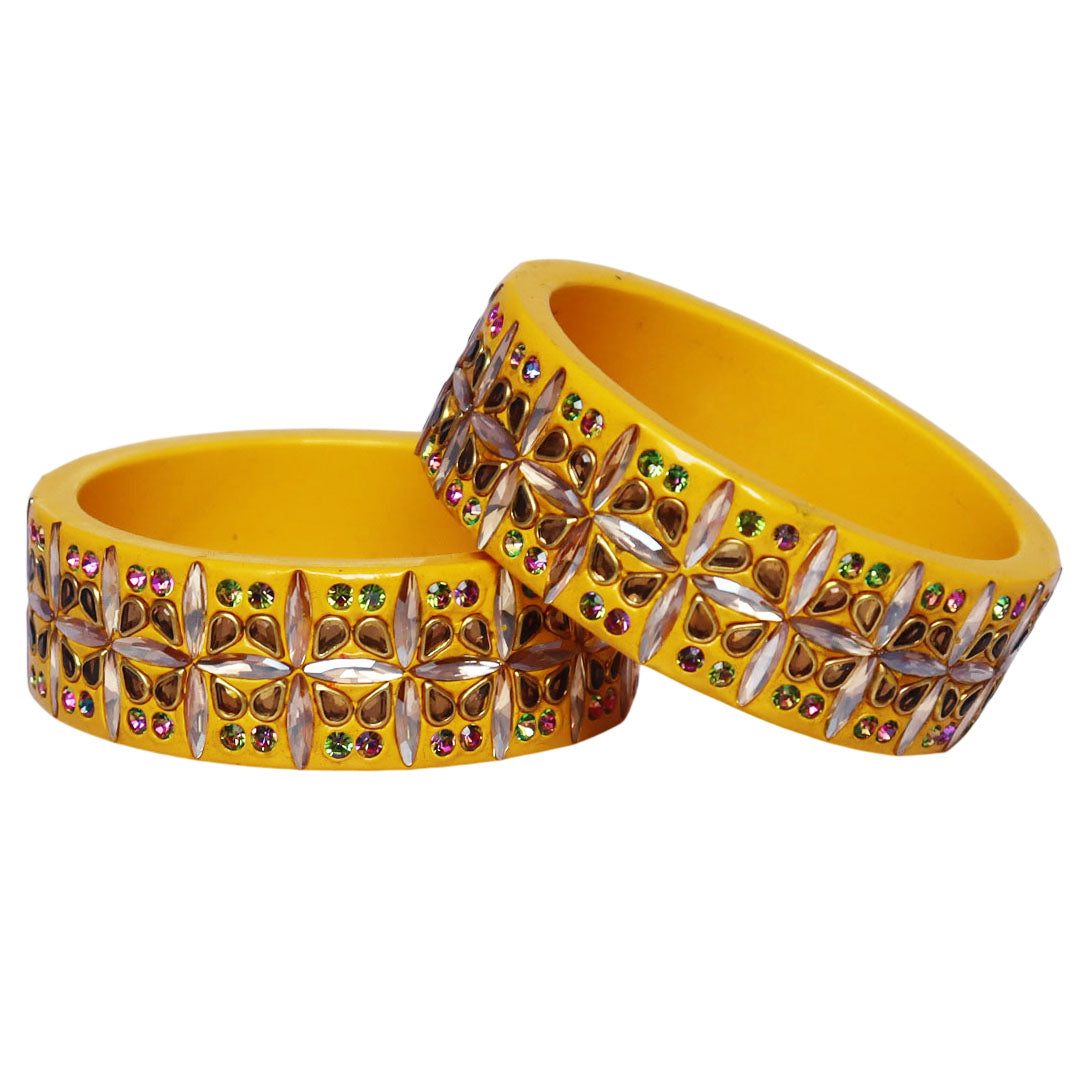 Exclusive Lac Kada Bangles in Latest Artificial Stones Design