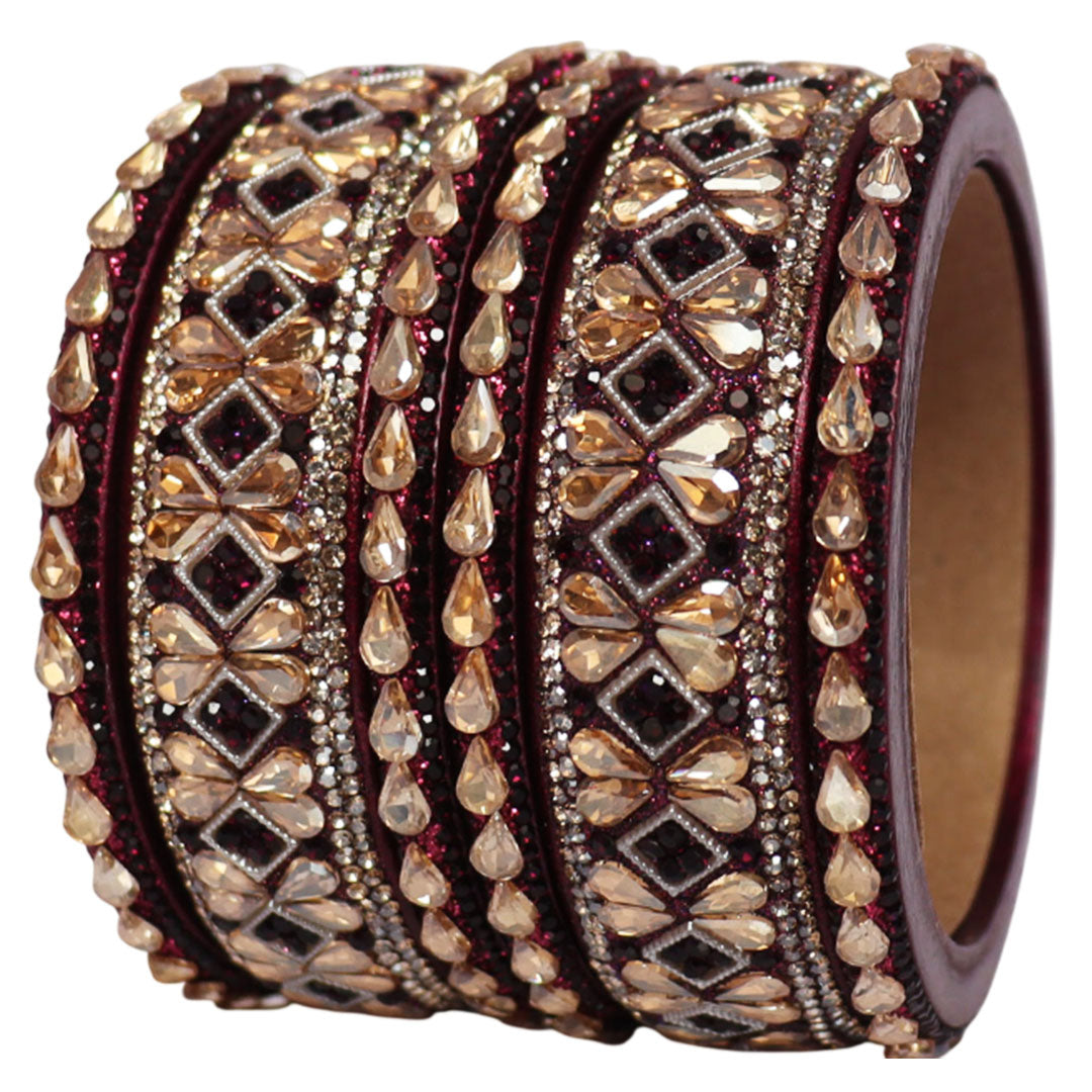 Fancy Short Lac Bangles For Women With Latest Kundan Design