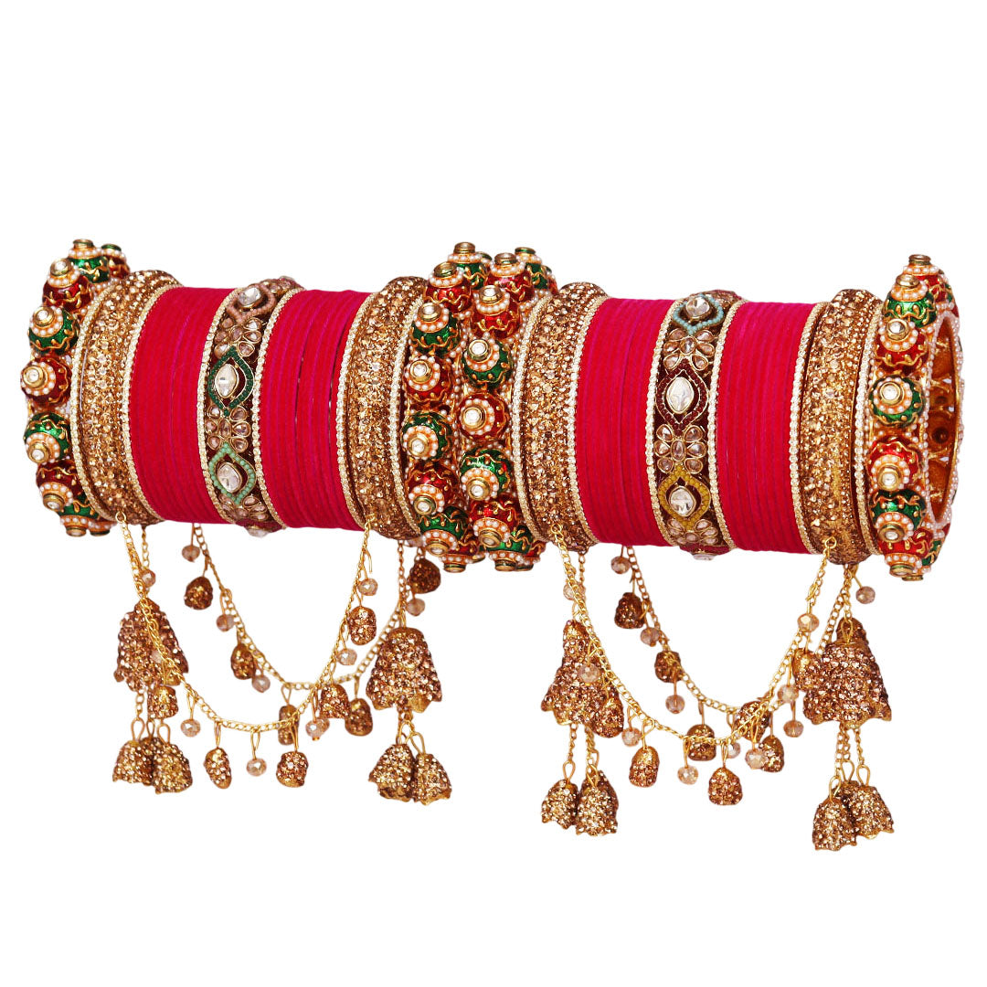 Royal Look Rajwadi Bangles Set for Women – Wedding Collection