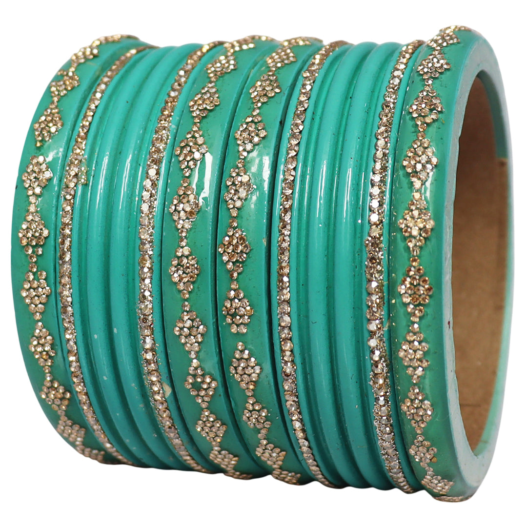 Festive Special Designer Lac Chura Set With Latest Rhinestones Design