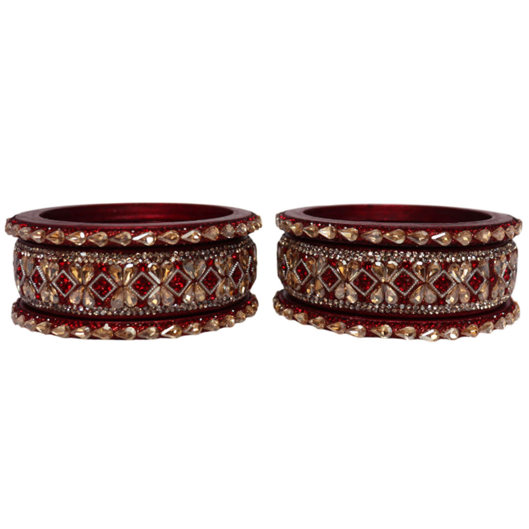 Fancy Short Lac Bangles For Women With Latest Kundan Design