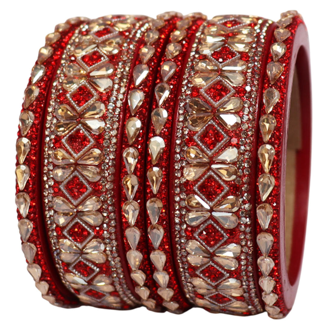 Fancy Short Lac Bangles For Women With Latest Kundan Design