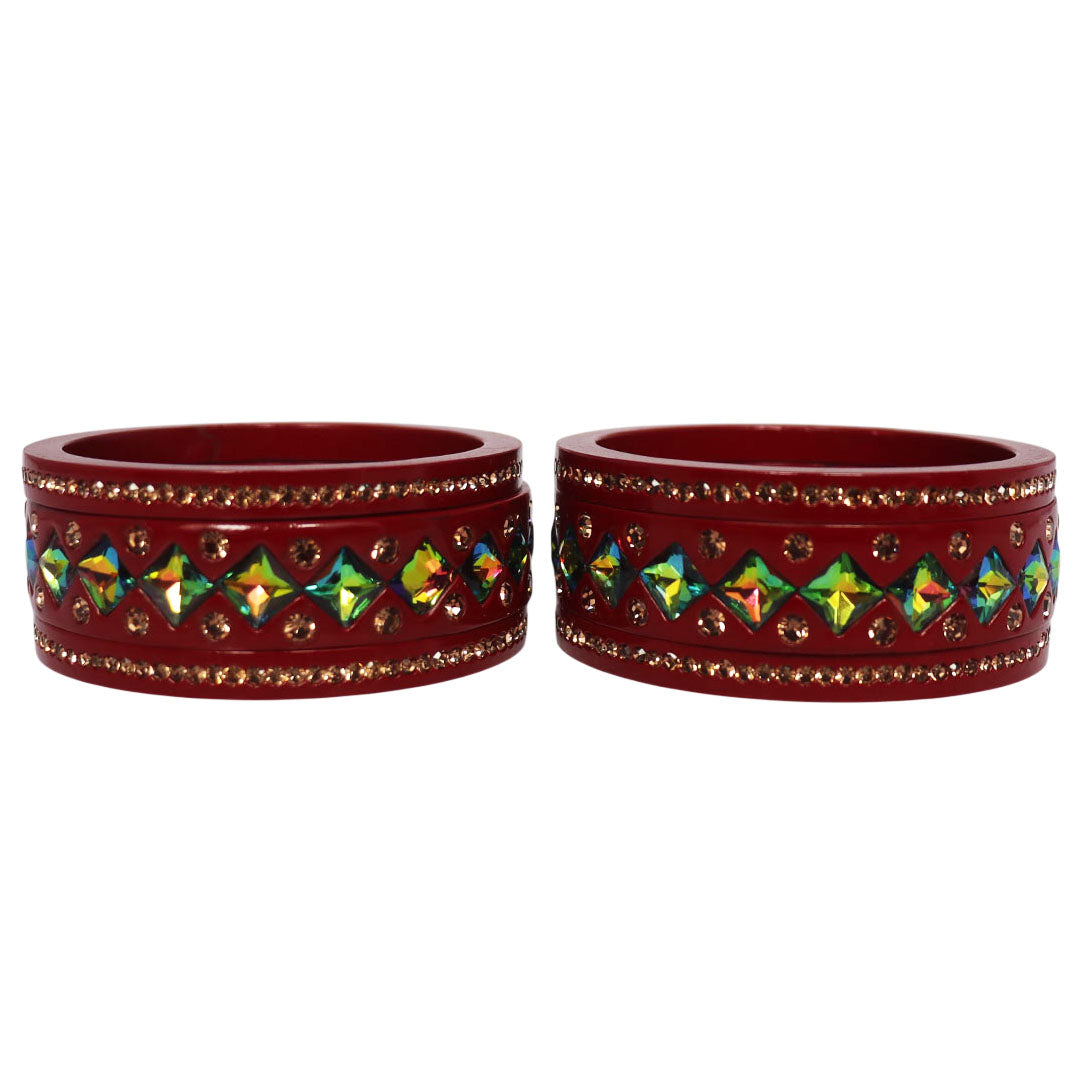 Rakhi Special Traditional Lac Bangles Set With Latest Kundan Design