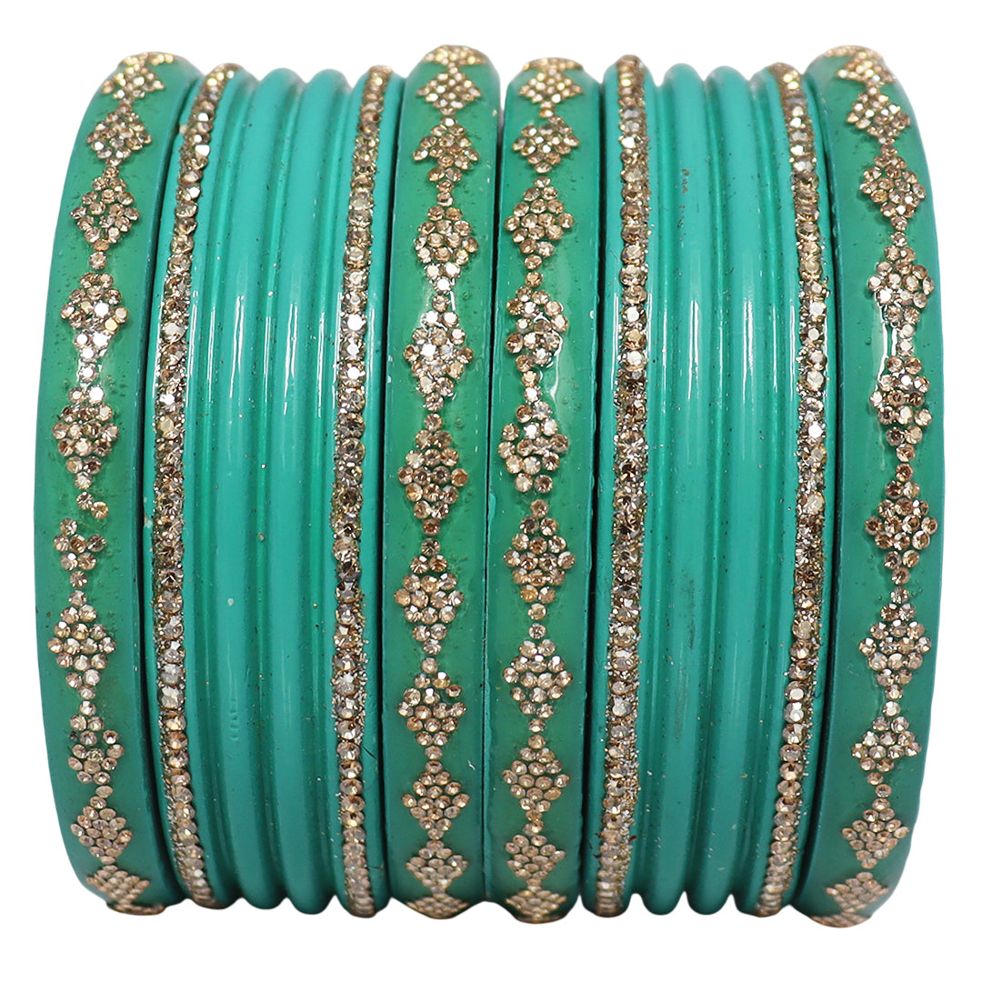 Festive Special Designer Lac Chura Set With Latest Rhinestones Design