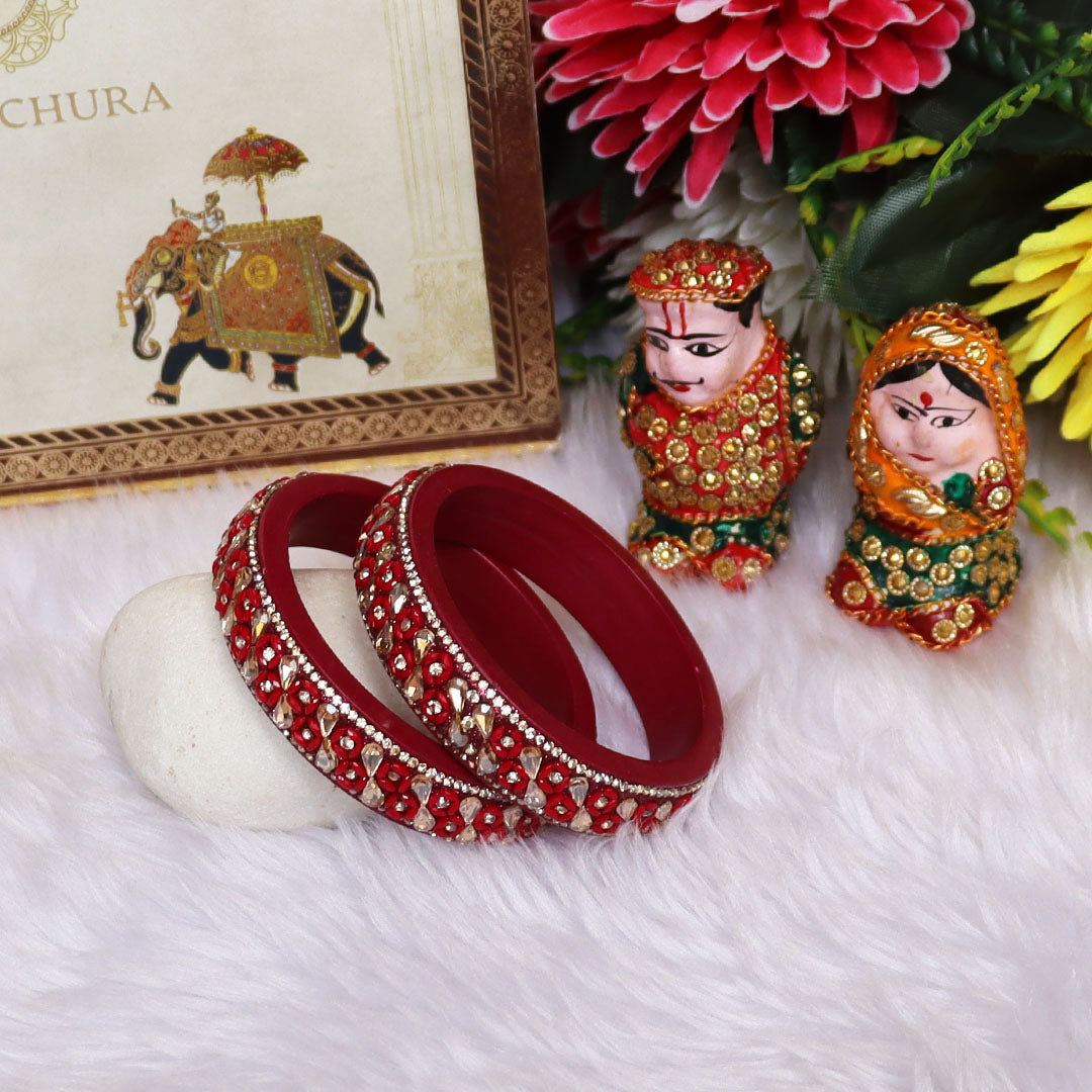 Jaipuri Handmade Lac Kada Bangles For Women With Latest Kundan Design