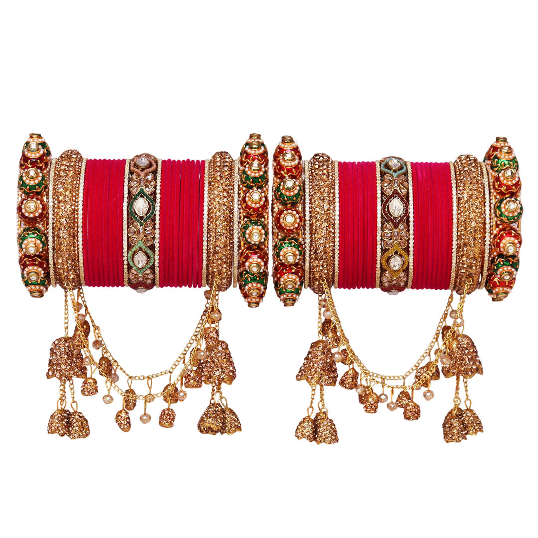 Royal Look Rajwadi Bangles Set for Women – Wedding Collection