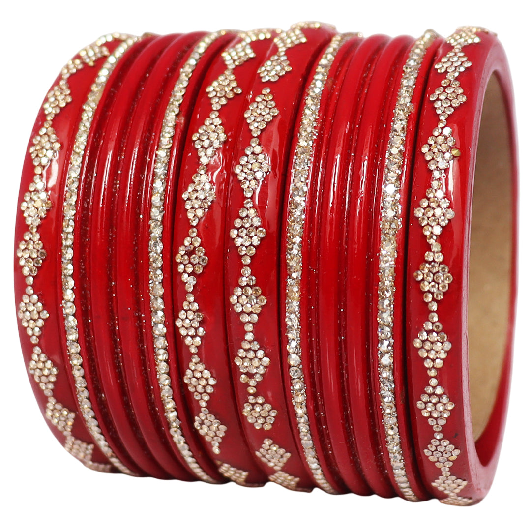 Festive Special Designer Lac Chura Set With Latest Rhinestones Design