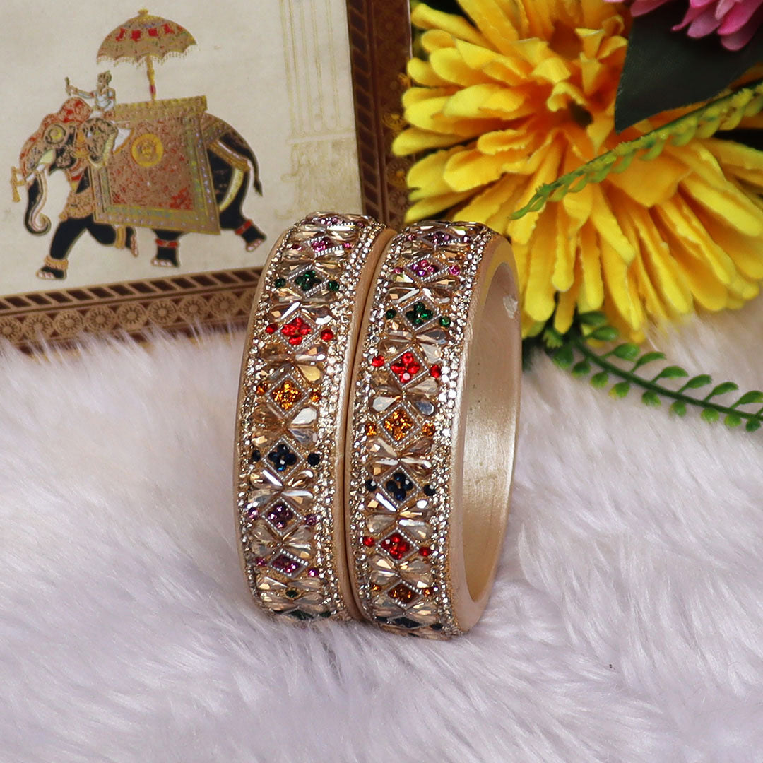 Jaipuri Designer Lac Kada Bangles For Women With Latest Kundan Design