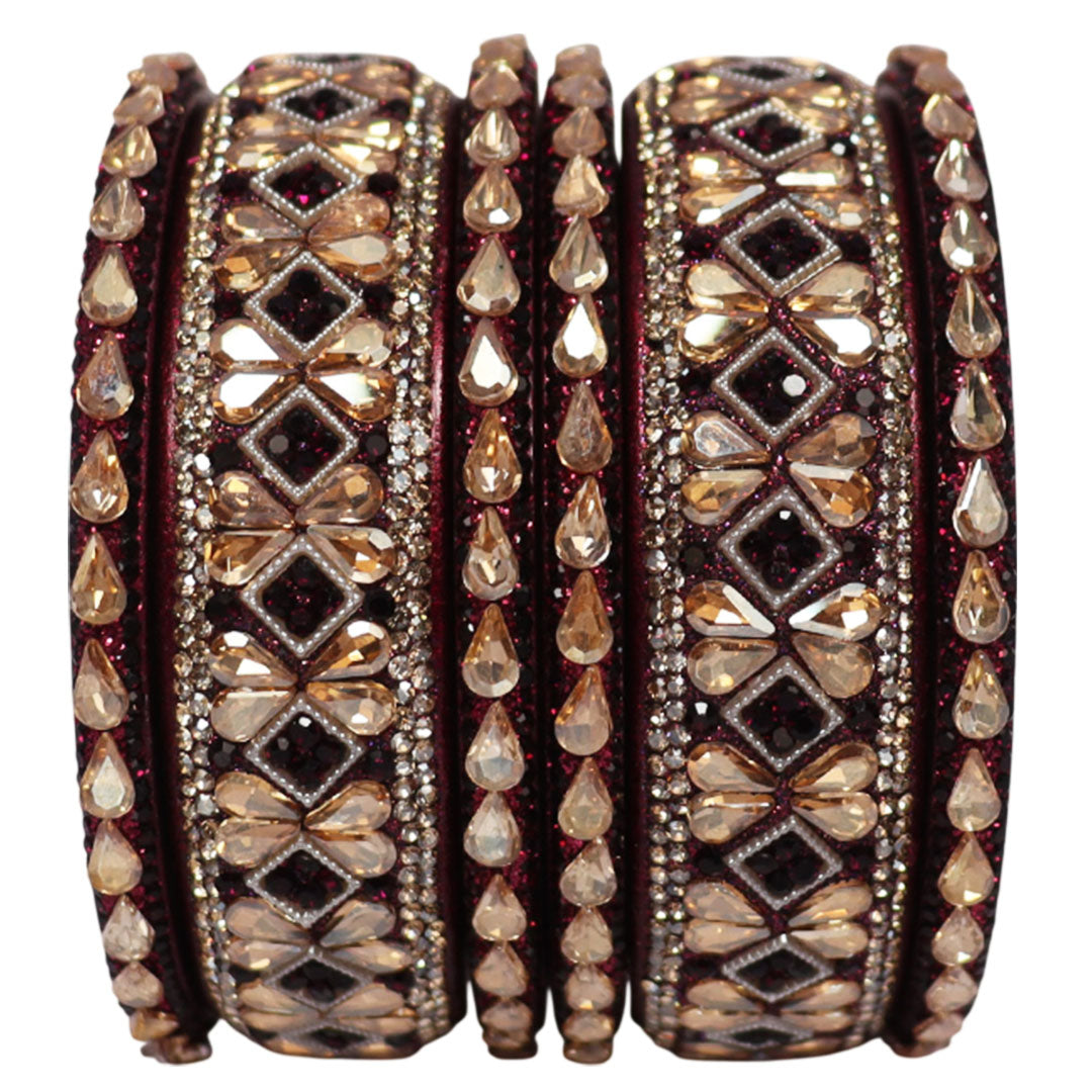 Fancy Short Lac Bangles For Women With Latest Kundan Design