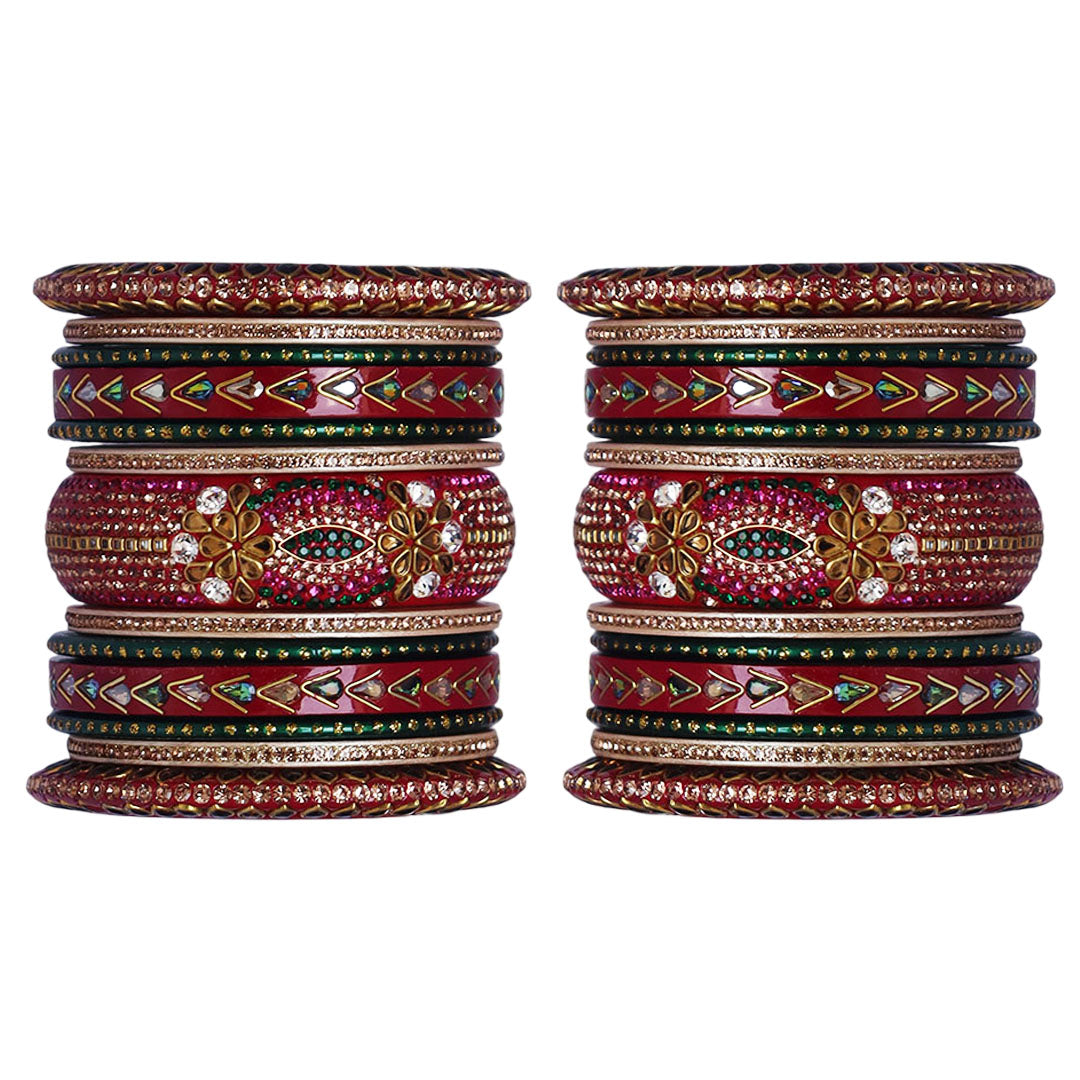 Exclusive Lac Bangles Set for Bride With Latest Kundan Design