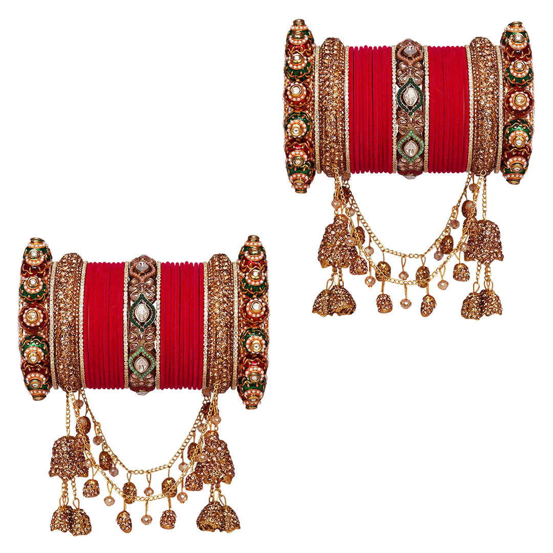 Royal Look Rajwadi Bangles Set for Women – Wedding Collection