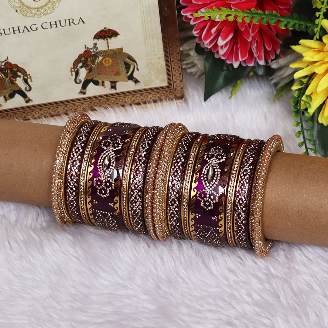 Rajasthani Designer Wedding Chura Set With Latest Kundan Design