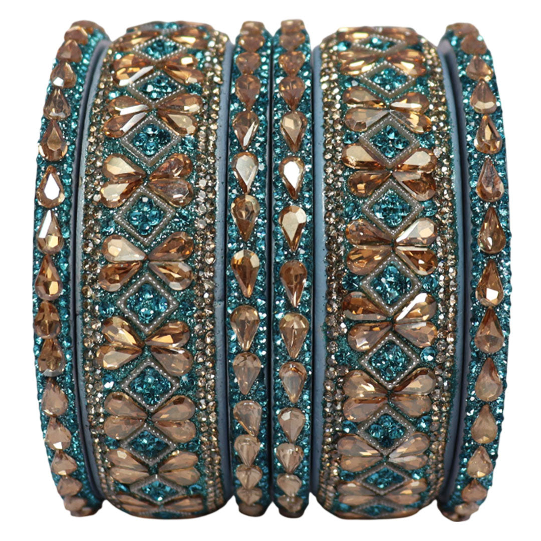 Fancy Short Lac Bangles For Women With Latest Kundan Design