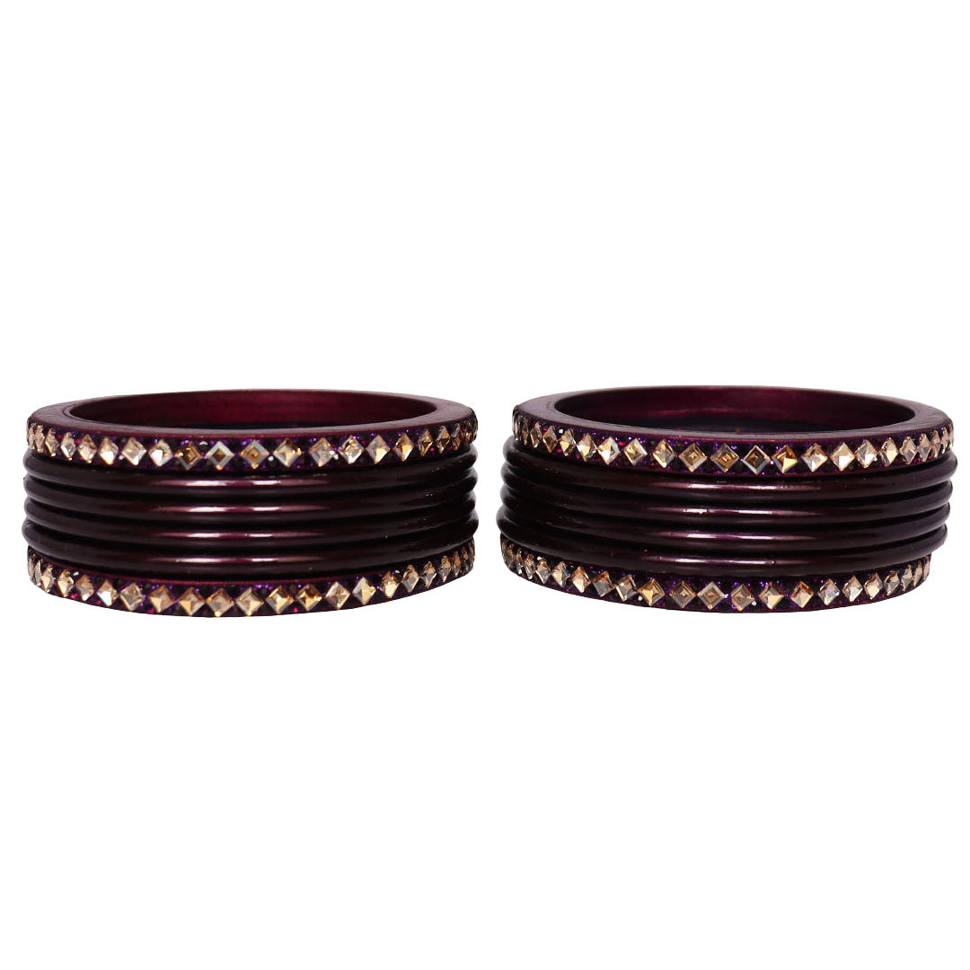 Designer Short Lac Bangles Set With Latest Kundan Design