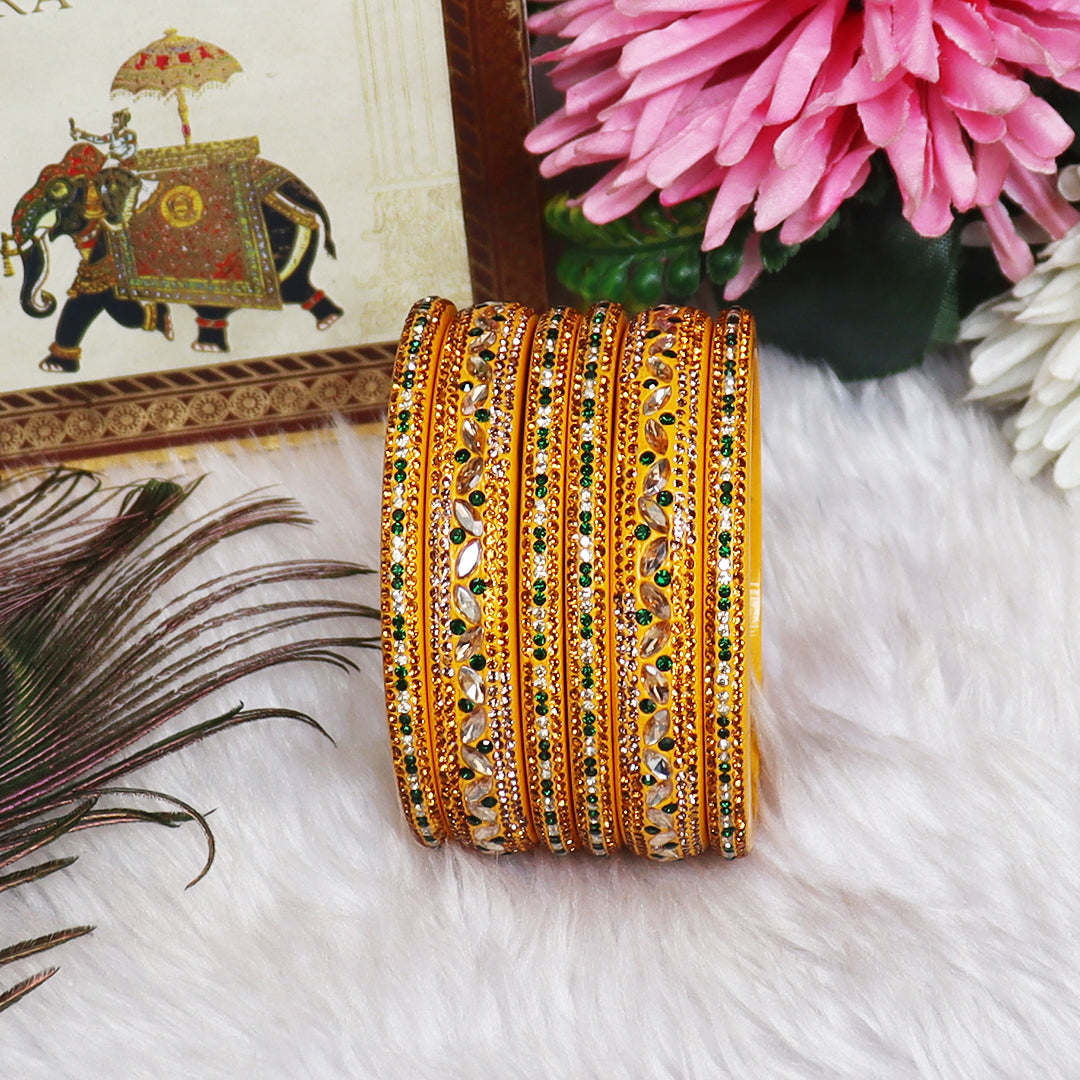 Festival Special Designer Lac Bangles Set With Latest Kundan Design