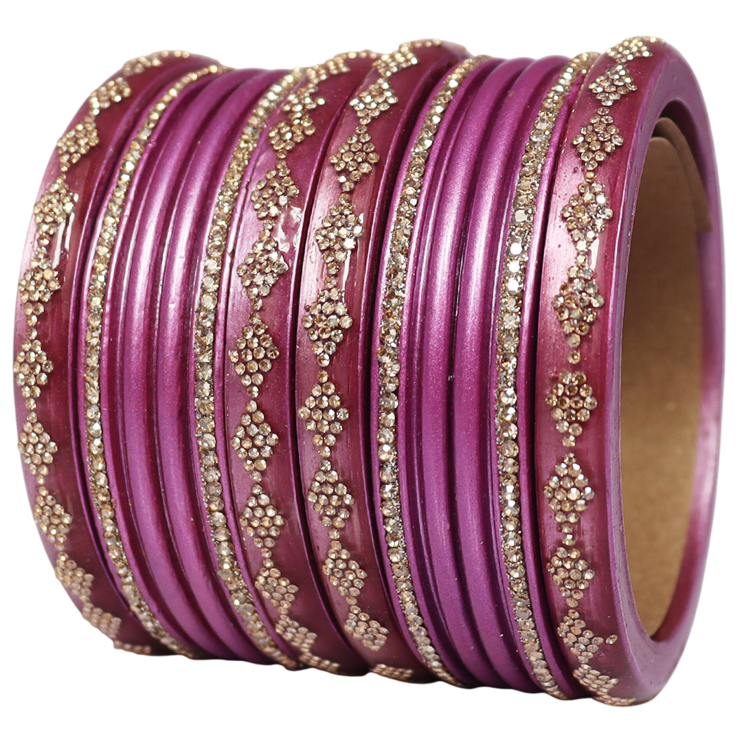 Festive Special Designer Lac Chura Set With Latest Rhinestones Design
