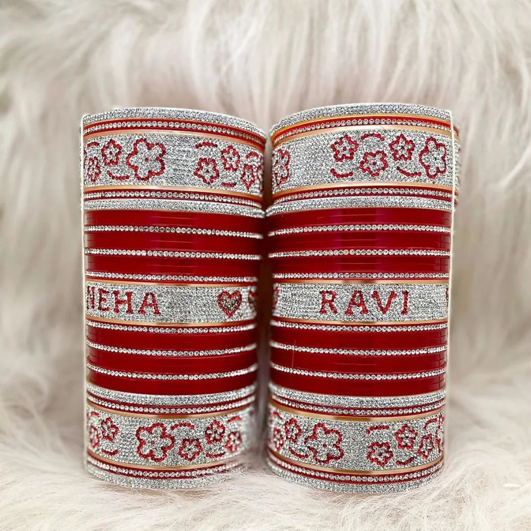 Punjabi Suhag Chura with Name in Best Design Taj Bridal Store