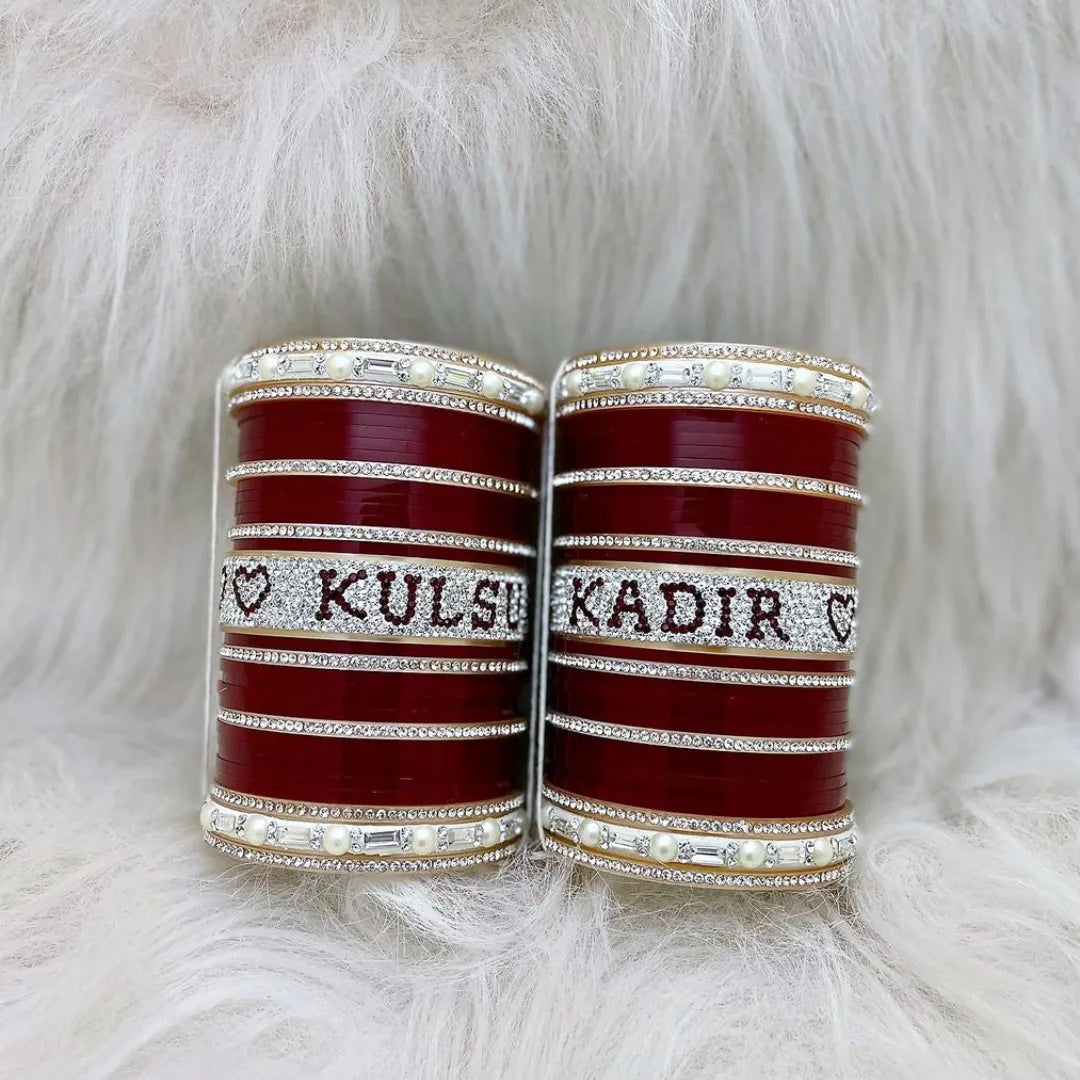 Bridal Name and Photo Punjabi Chura in Beautiful Design