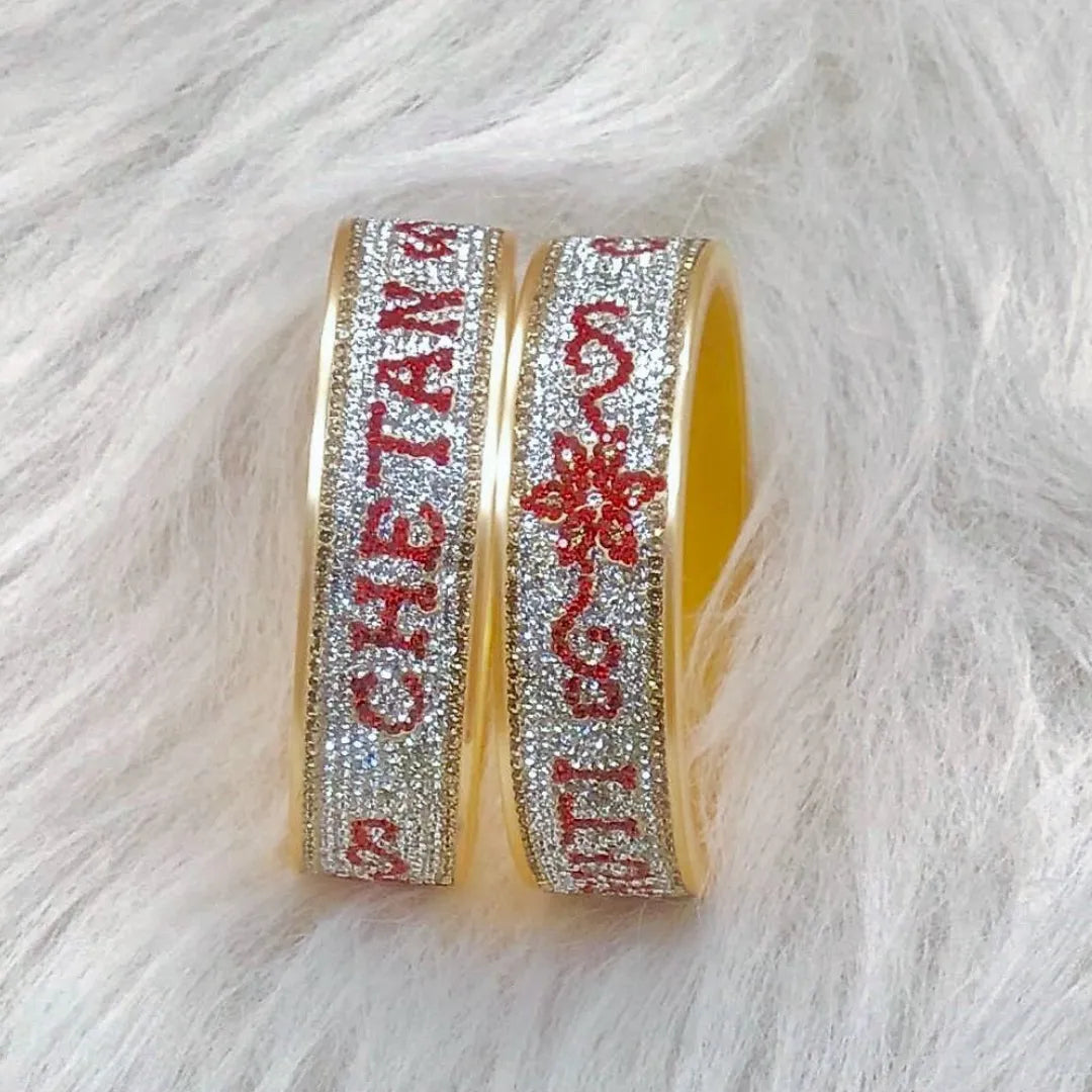 Best Personalized Name Bangles Pair (Pack of 2)