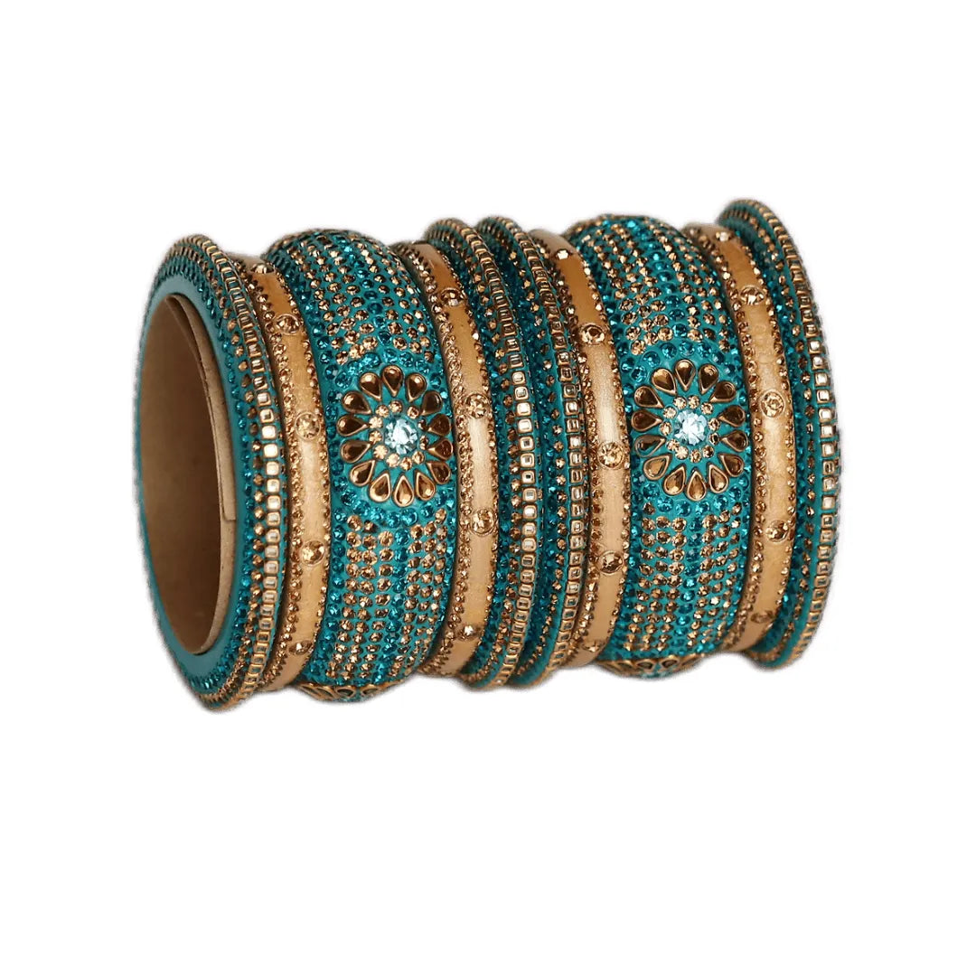 Lac Bangles Set with Beautiful Artwork Design (Pack of 10) Taj Bridal Store