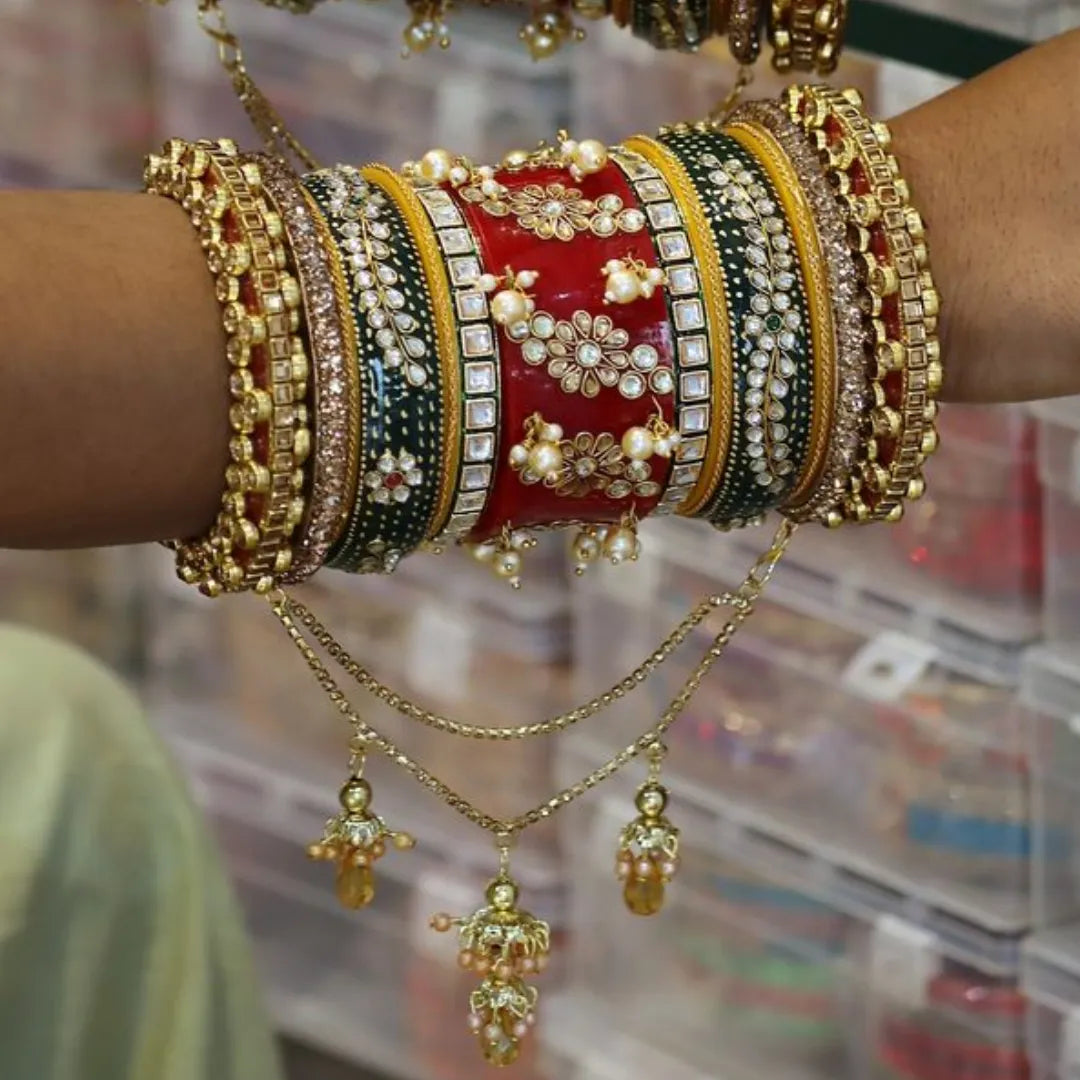 Bridal chura with latkan discount