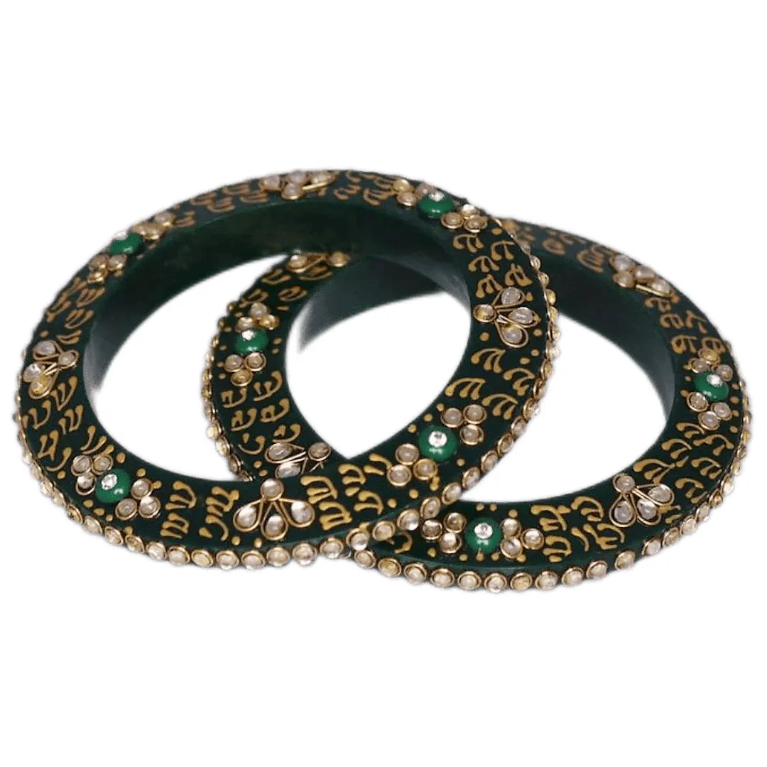 Acrylic Kundan Kada with Best Handpainted Work (Pack of 2)