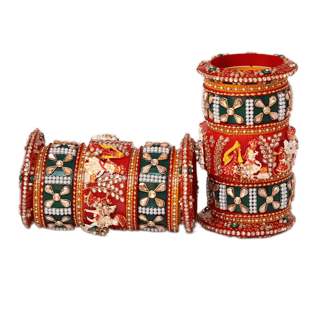 Rajwadi Suhag Chura with Beautiful Doli Design Taj Bridal Store