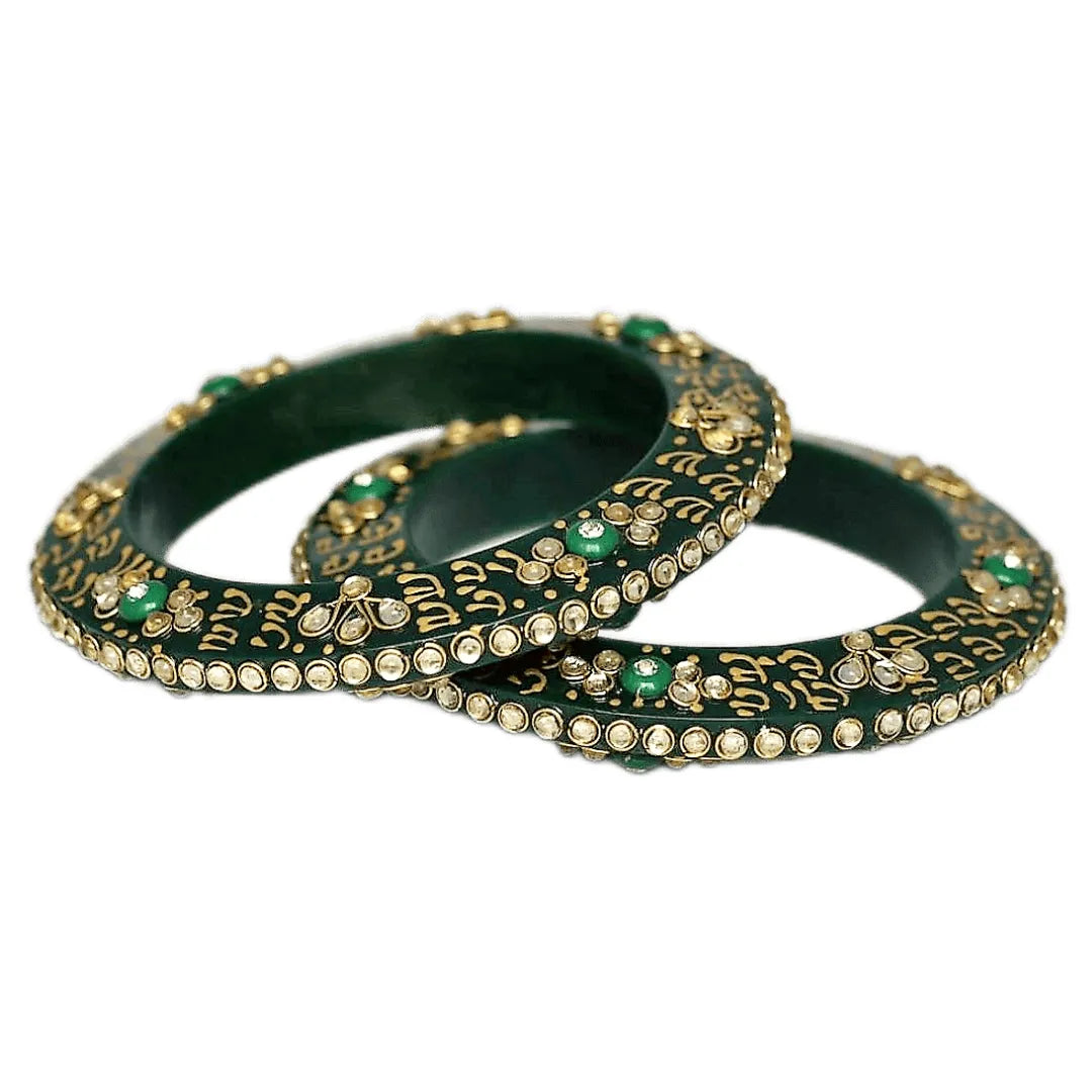 Acrylic Kundan Kada with Best Handpainted Work (Pack of 2)