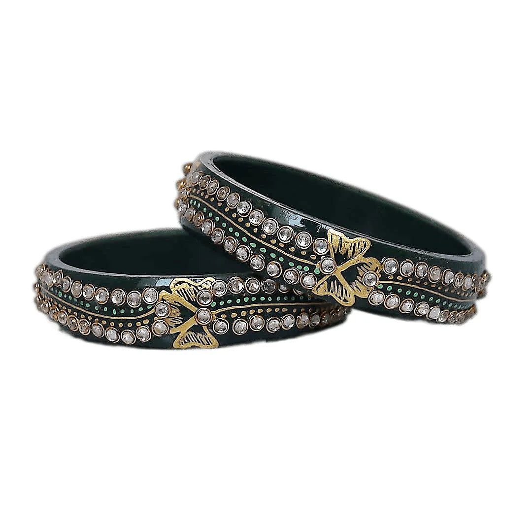 Acrylic Kada with Beautiful Hand-painted Work (Pack of 2)