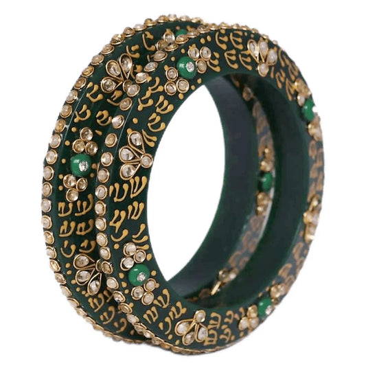 Acrylic Kundan Kada with Best Handpainted Work (Pack of 2)