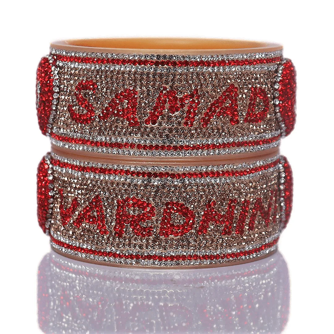 Beautiful Personalised Name Bangle Pair (Pack of 2)