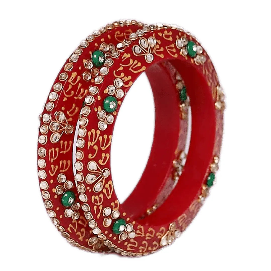 Acrylic Kundan Kada with Best Handpainted Work (Pack of 2)
