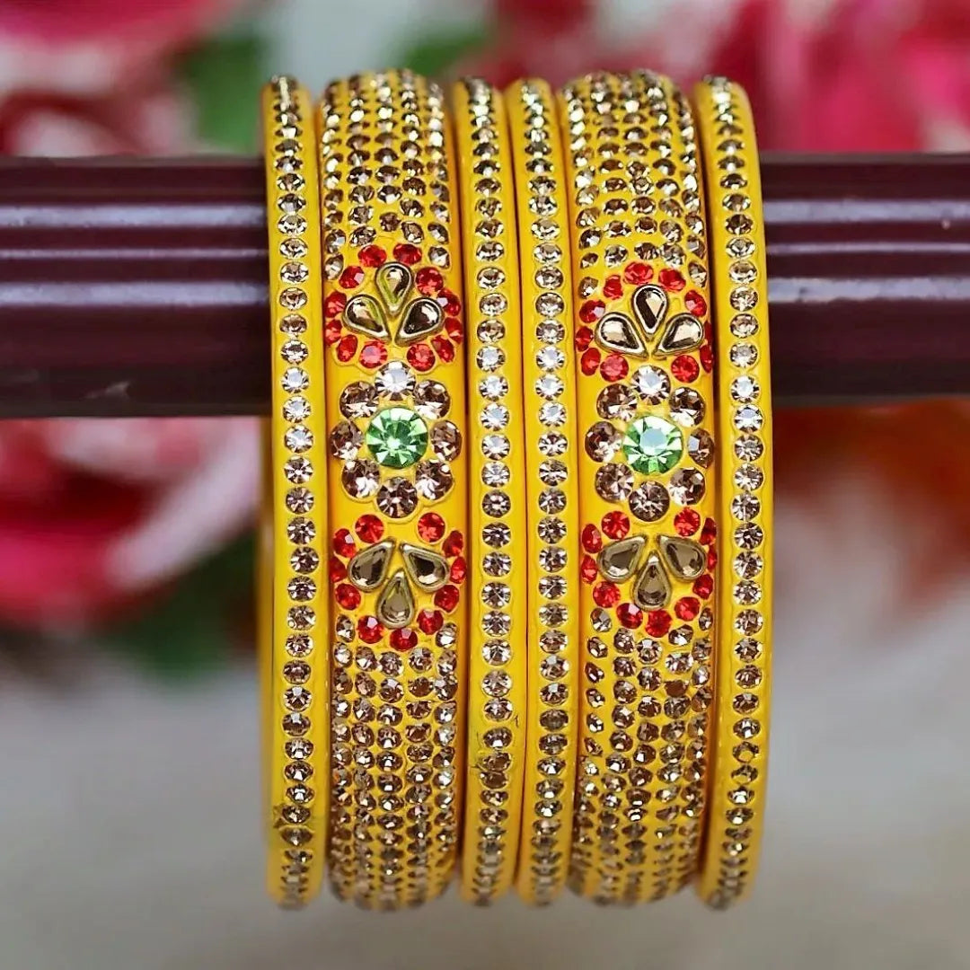 Rajasthani Lac Kada with Best Kundan Design (Pack of 2) Taj Bridal Store