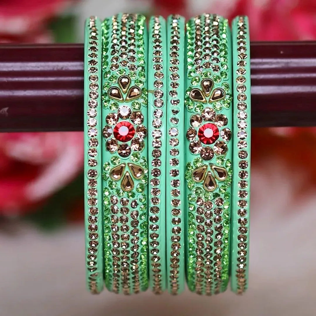 Rajasthani Lac Kada with Best Kundan Design (Pack of 2) Taj Bridal Store