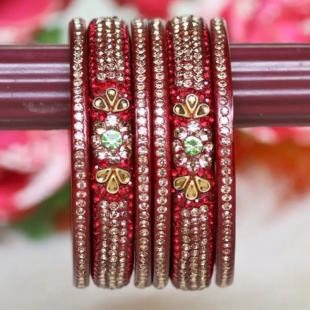Rajasthani Lac Kada with Best Kundan Design (Pack of 2) Taj Bridal Store