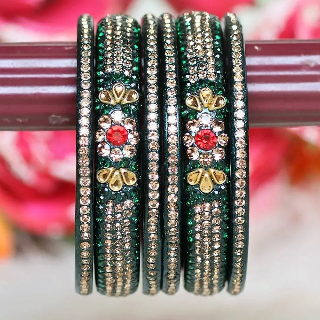 Rajasthani Lac Kada with Best Kundan Design (Pack of 2) Taj Bridal Store