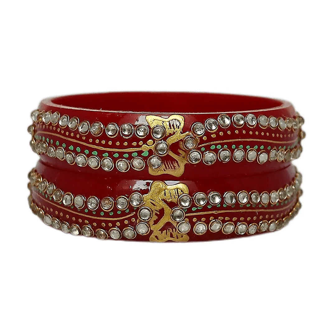 Acrylic Kada with Beautiful Hand-painted Work (Pack of 2)
