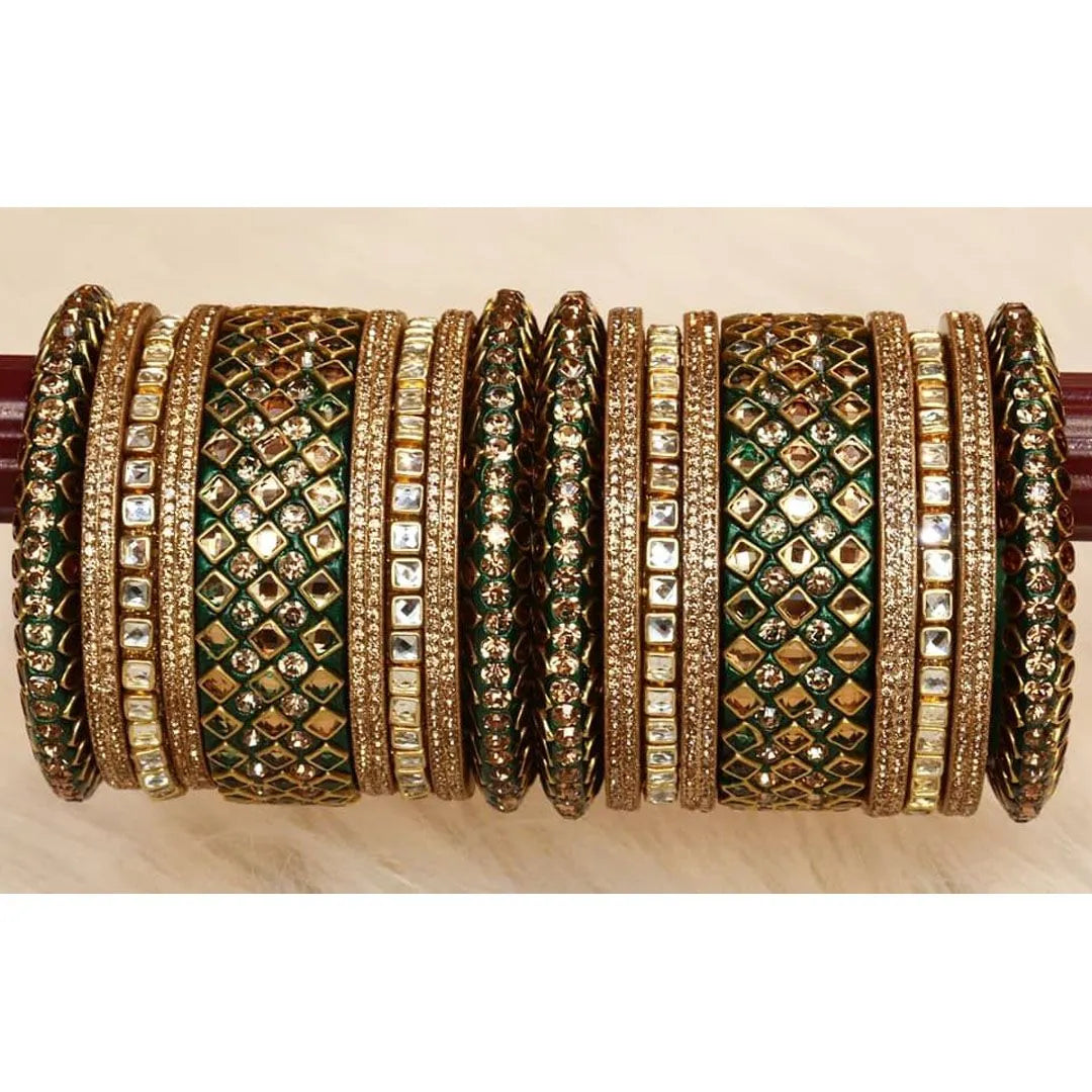 Lac Rajwadi Chuda with Best Kundan Design