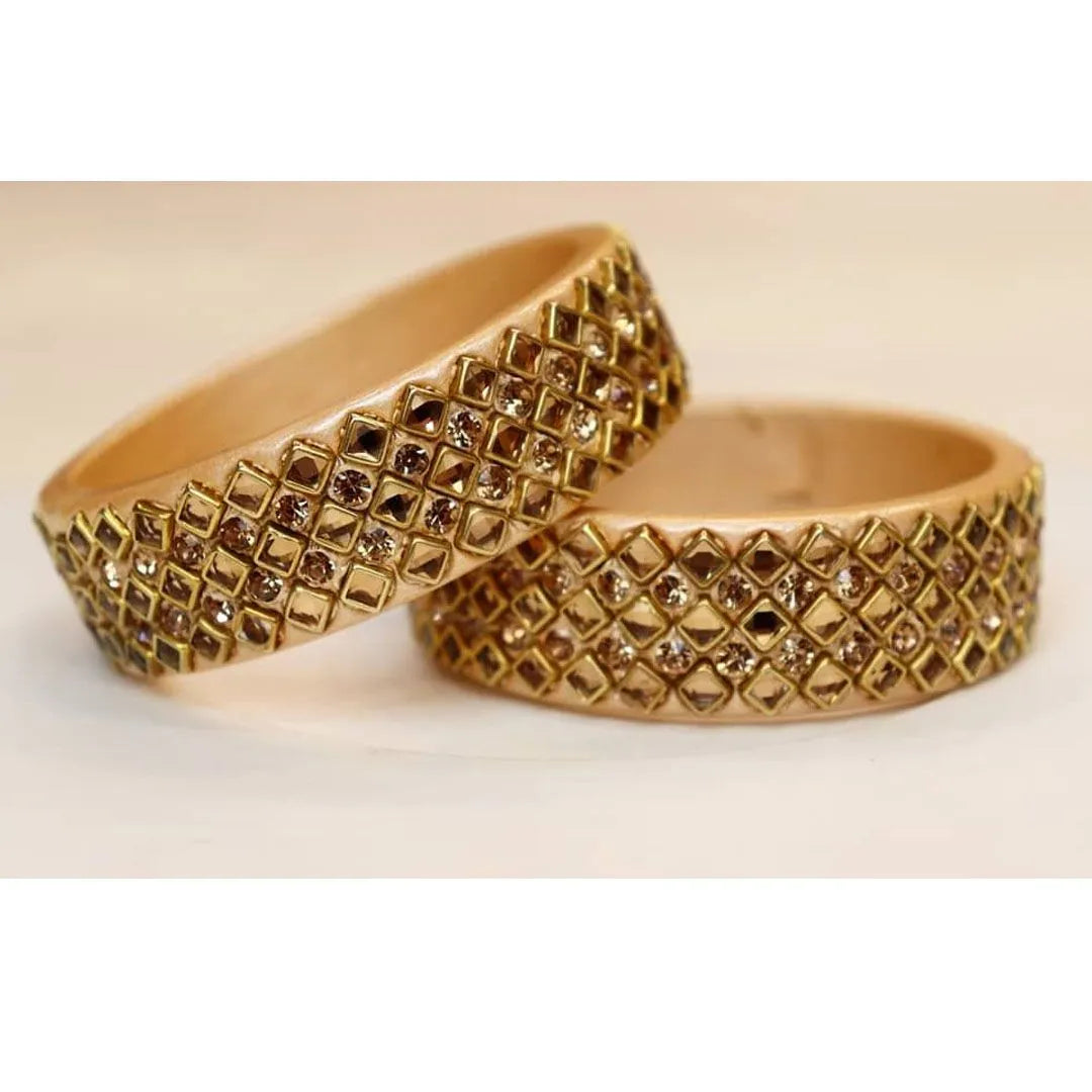Lac Kada with Best Kundan Design (Pack of 2)