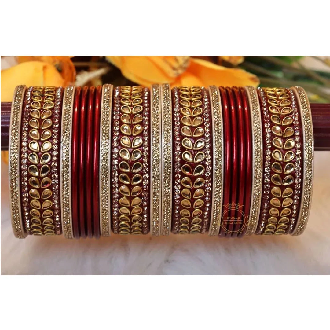 Best Kundan Punjabi Chura in Pure Lac