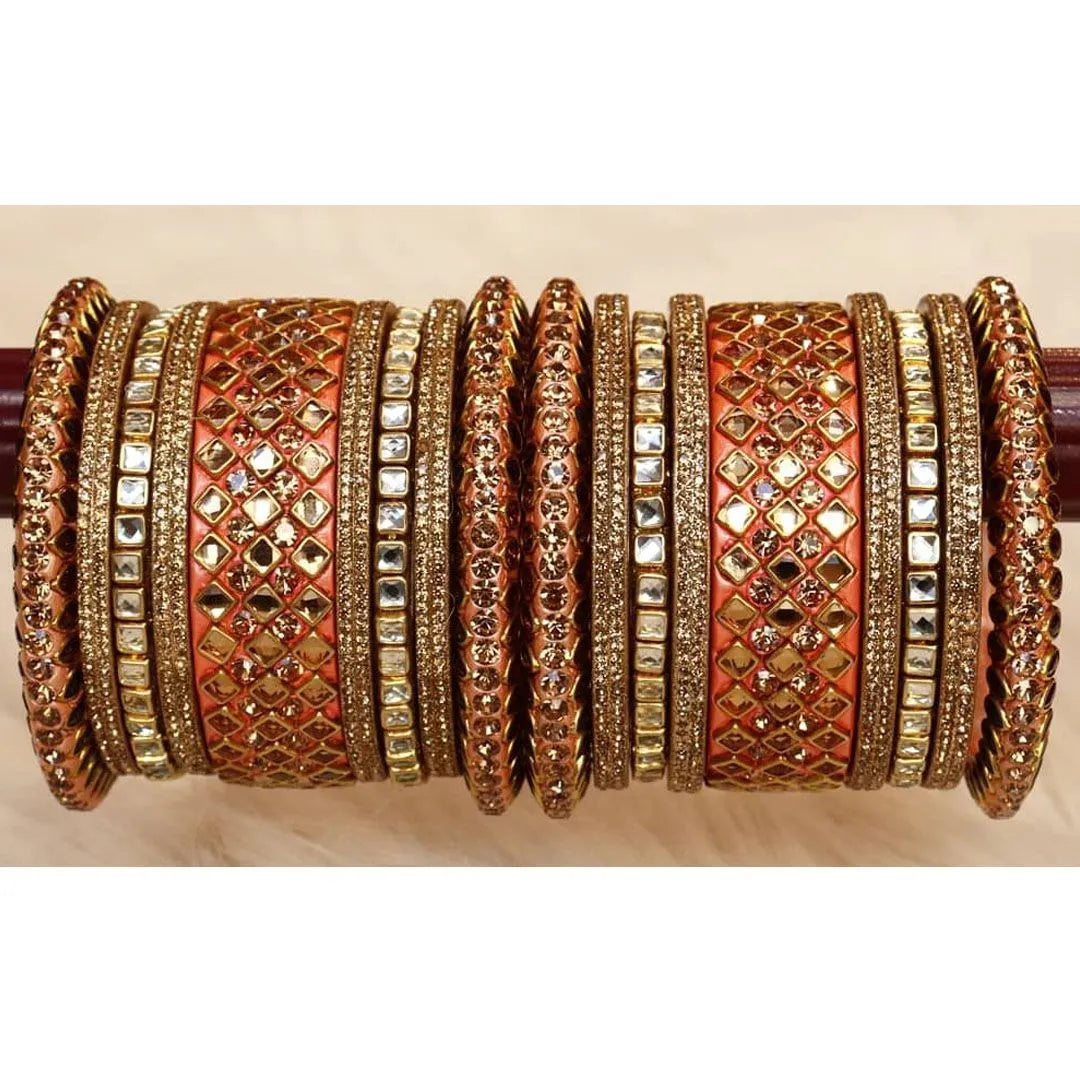 Lac Rajwadi Chuda with Best Kundan Design