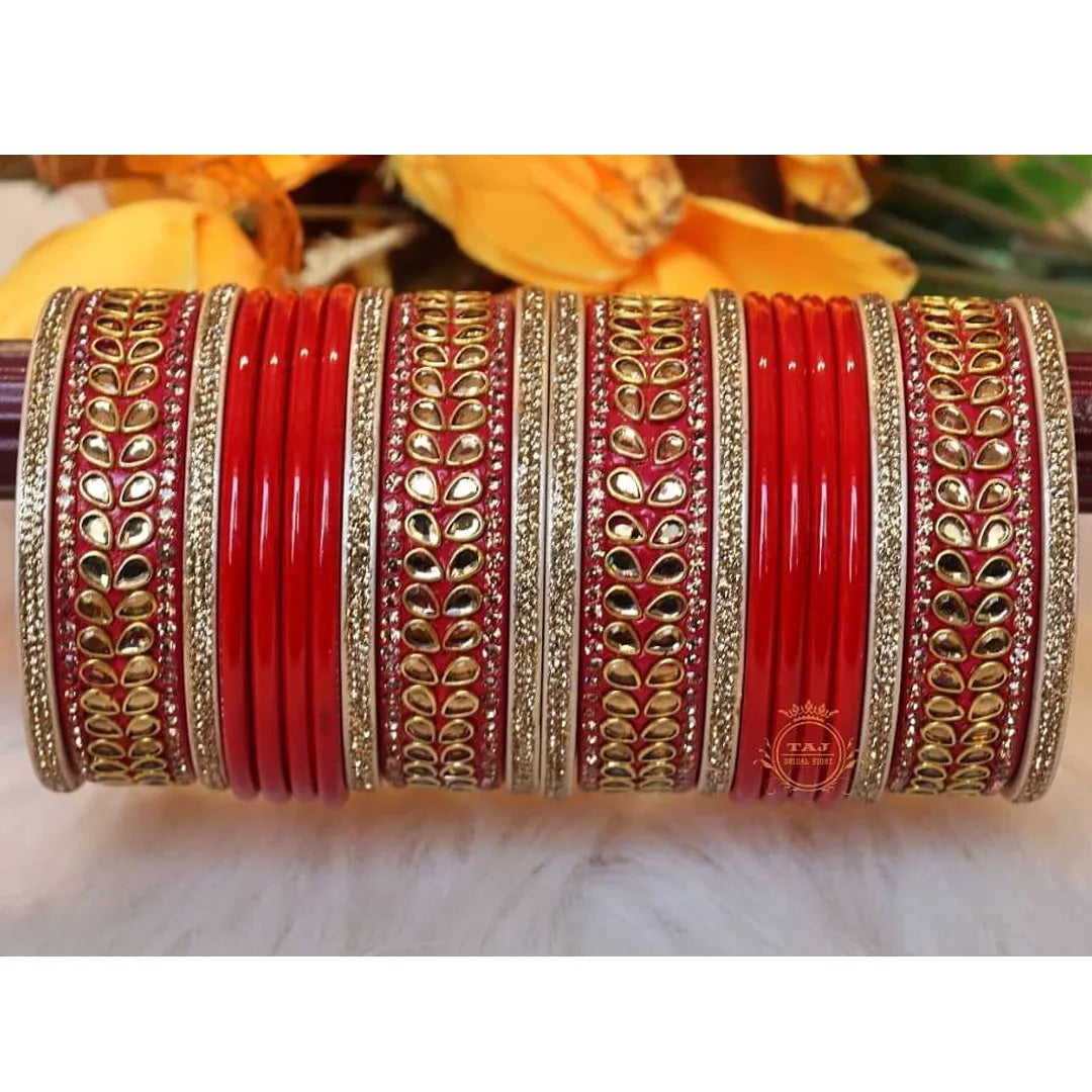 Best Kundan Punjabi Chura in Pure Lac