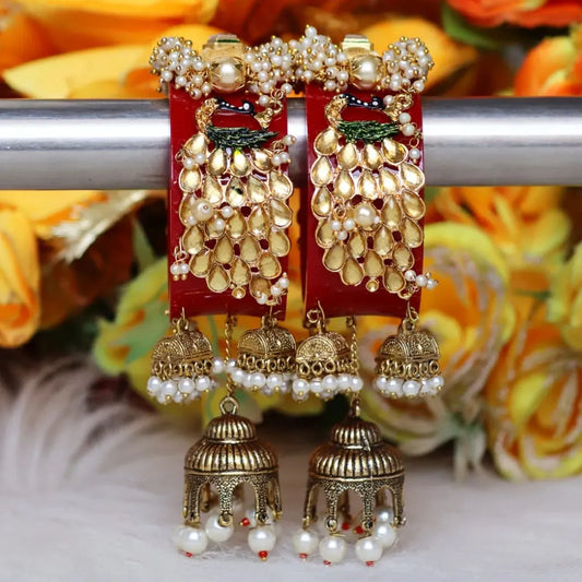 Acrylic Kada Set with Beautiful Peacock Design (Pack of 2)