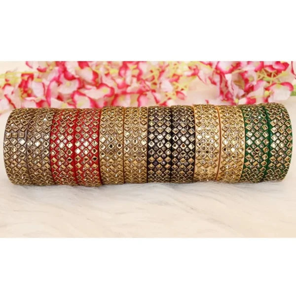 Lac Kada with Best Kundan Design (Pack of 2)
