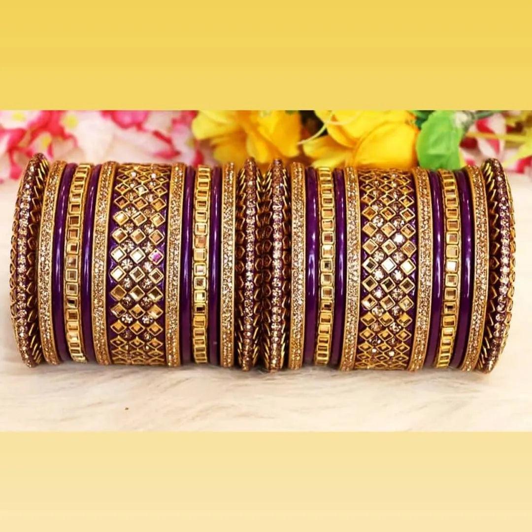 Lac Rajwadi Chuda with Best Kundan Design