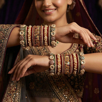 Premium Bridal Wedding Bangles Set for Women's