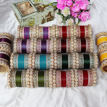 Rajasthani Kundan Lac Bangles for Bride and Wedding Wear
