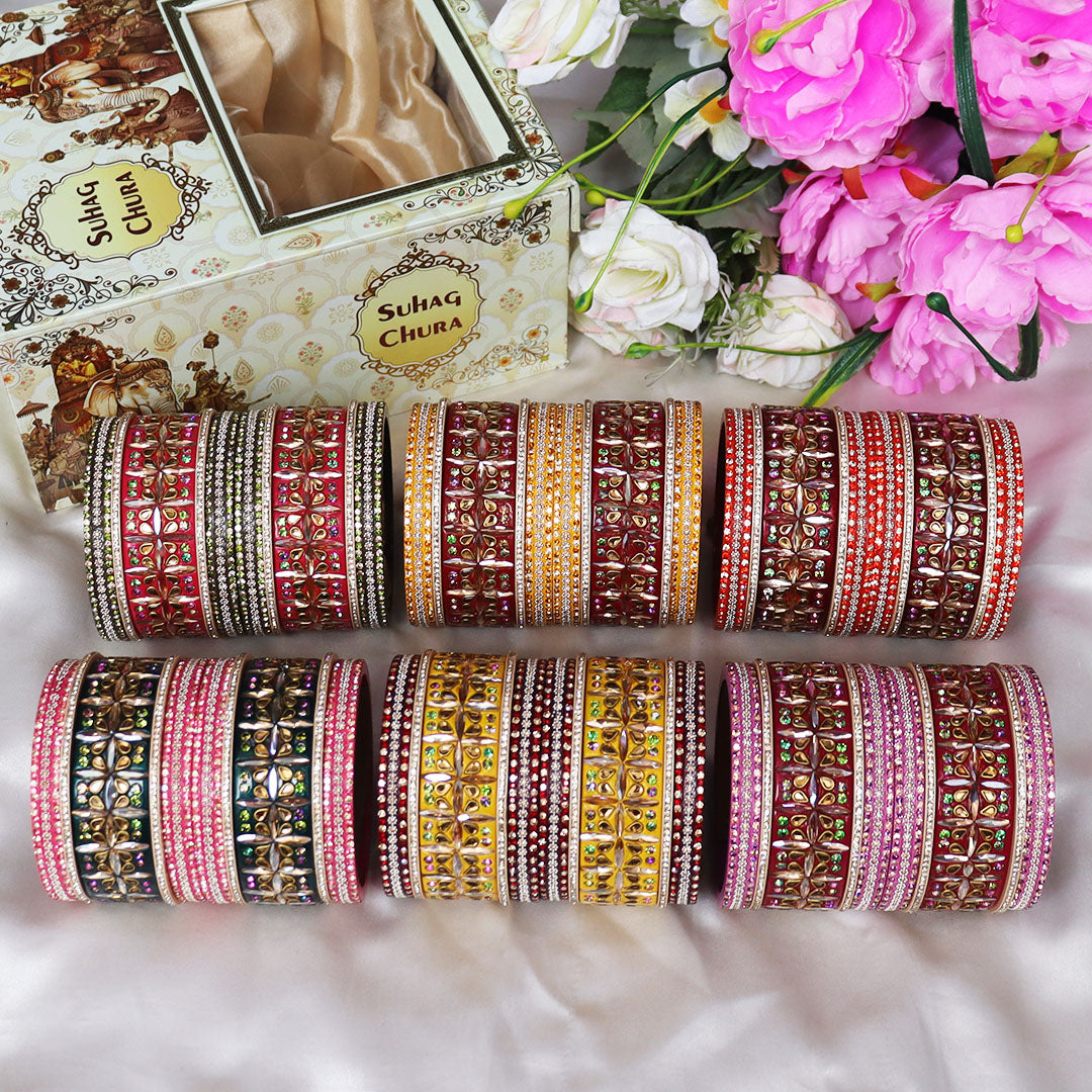 Kundan Lac Bangles for Women