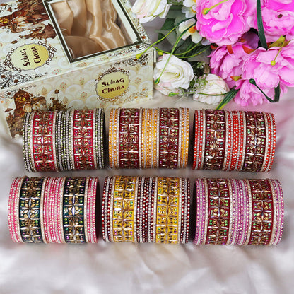 Kundan Lac Bangles for Women