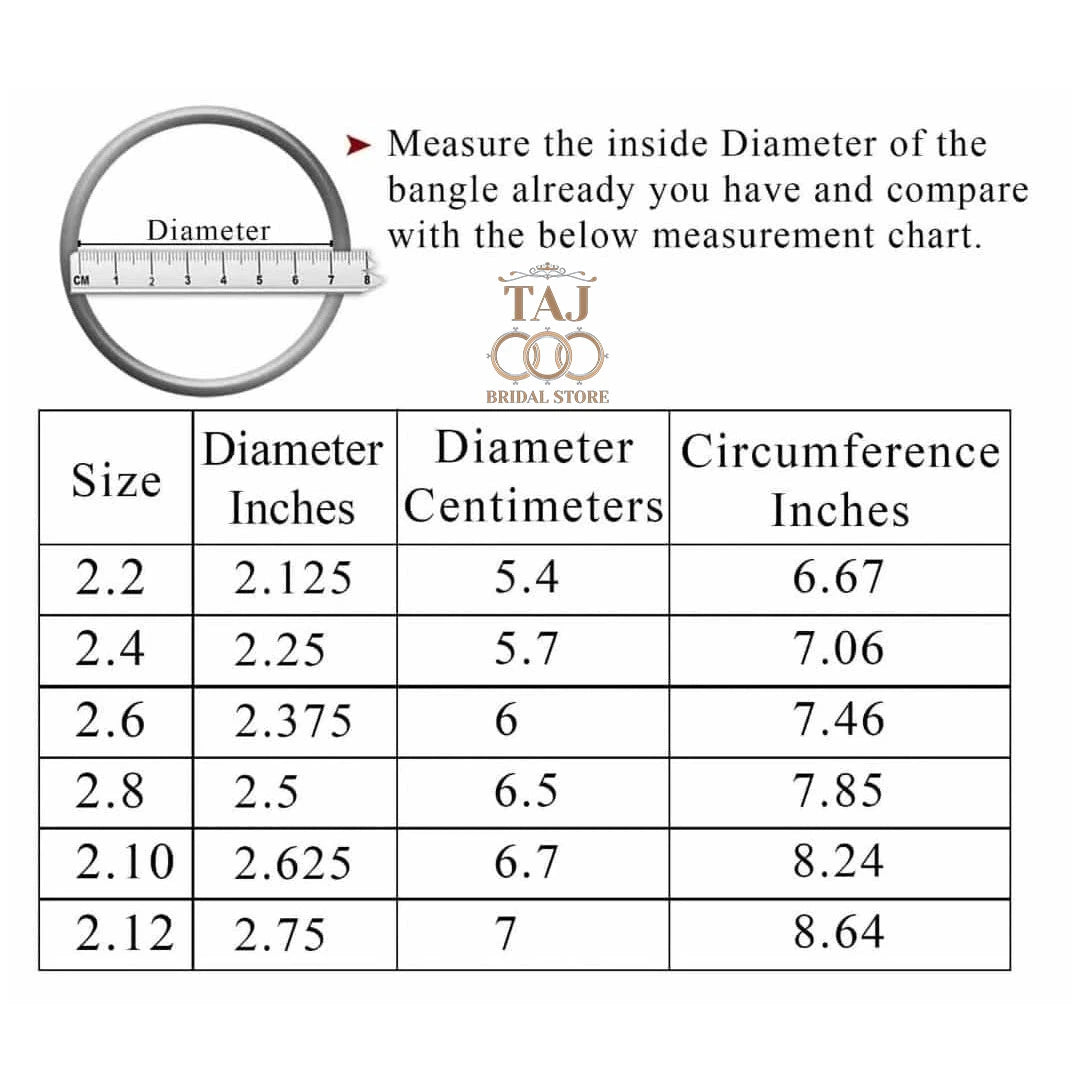 Bangle Size Chart